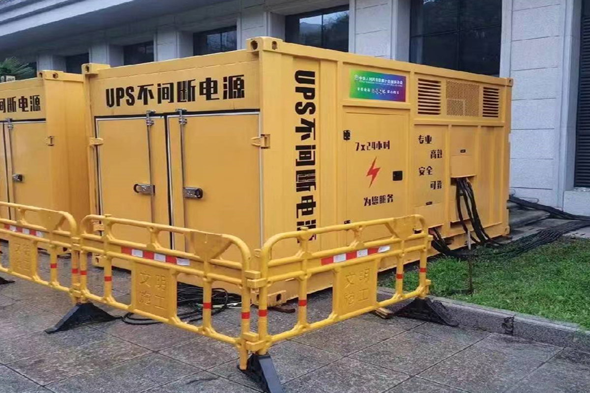 仪陇发电机租赁施工现场